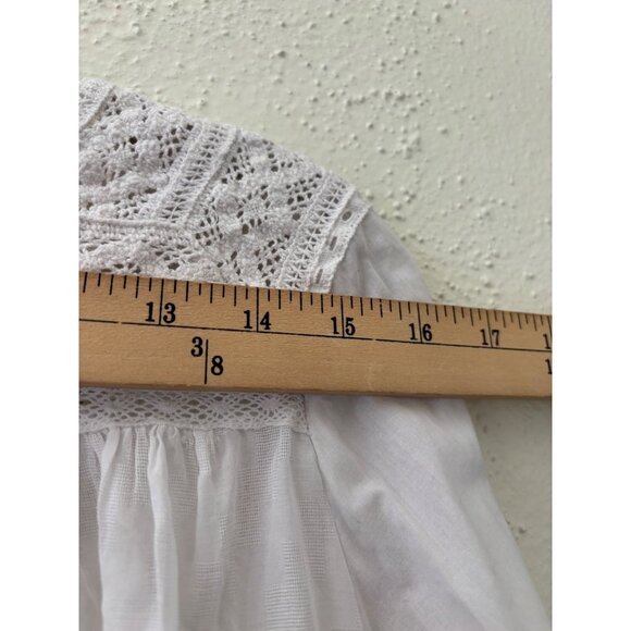 Anthropologie Vanessa Virginia Collaged Lace Ivory Top Embroidered Womens XS - Picture 12 of 15